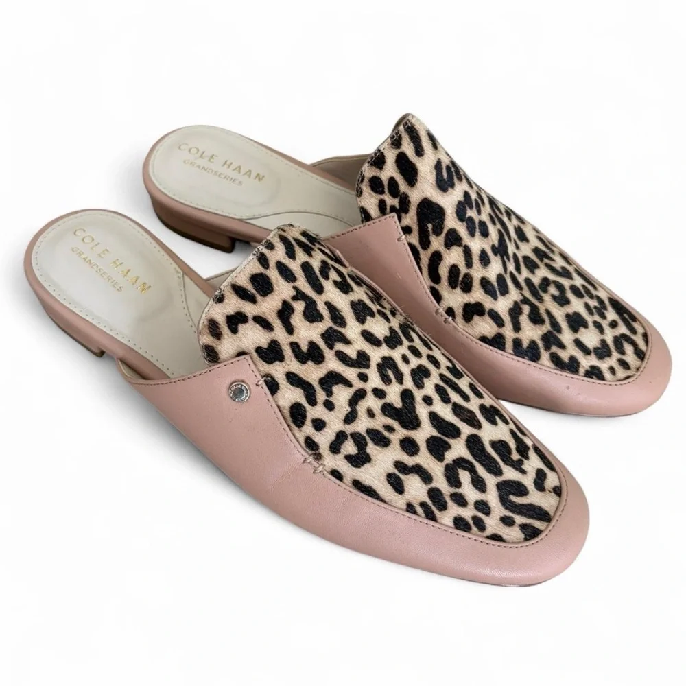 Cole Haan Women's Mules in Leopard and Pink - Picture 2 of 5